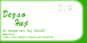 dezso huj business card